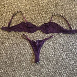 Purple Laced Bra & Panty Set